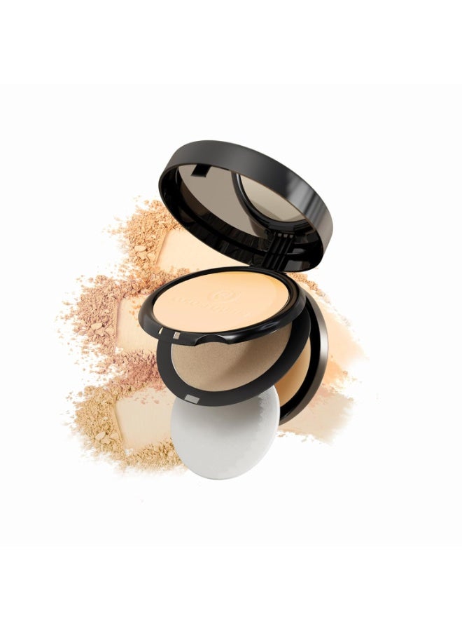Colors Queen 3-in-1 Multi Effect Sun Block Compact Powder - Natural Nude, 30g | Long Lasting Compact Powder with Highlighter | Blends Effortlessly, Absorbs Oil, Lightweight Pressed Powder for Women - Image 1